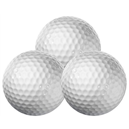 LONGRIDGE Lot de 50 Balles de Golf à Faible Rebond Crazy Mini Golf de Blanches