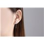 VIKI LYNN Boucles d’oreilles pendantes chat mignon boucle d’oreille clou en argent fin 925 et zircon rouge cadeau noël anniversa