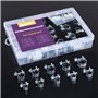 Swpeet Lot de 84 colliers de serrage plaqués zinc 10 tailles pour tuyau d'injection de carburant, parfait pour l'automobile, l'a