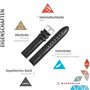 MARBURGER Bracelet De Montre 20mm Cuir Noir Alligator Gaufrage Avec Couture - Kit De Montage D'outils 1392010000120