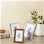 WOLTU Lot de 5 Cadre Photo 13x18cm Cadre en Bois Massif avec Passe Partout, Suspendre Horizontalement ou Verticalement, Décorati