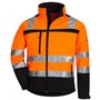 NITRAS Motion TEX VIZ Veste Softshell Haute visibilité | Veste de Travail avec Bordure réfléchissante 3M | Coupe-Vent S