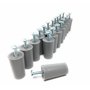 Lot de 20 butées de blocage pour volet roulant Gris 40 mm