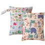 HBselect 2 PCS Sac à Couche de Bébé Sacs à Couche à Fermeture Eclair Etanche Réutilisable Lavable Double Fermeture Eclair Printi