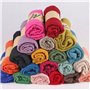 KINTRADE écharpe Longue Couleur Unie pour Femmes en Coton rétro drapé écharpe Hijab Grand châle élégant Rose Rouge