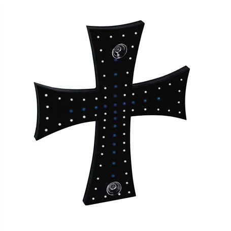 Htc - CROIX 81 LED 24 V BLEU & BLANC POUR CAMION