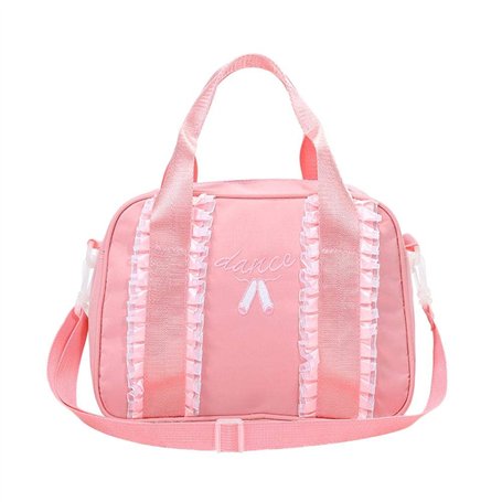 liuxi Sac de danse pour fille - Sac de danse avec fermeture éclair et sangle réglable - Rose uni