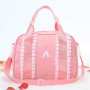 liuxi Sac de danse pour fille - Sac de danse avec fermeture éclair et sangle réglable - Rose uni