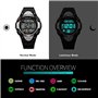 Feiwen Simple Montre Bracelet de Enfants Digitale Sport LED Multifonctionnel Outdoor Militaires 50M Étanche Montres de Garçon Pl