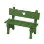 VOSAREA Miniature Banc de Jardin en Bois Petit Meuble pour Maison de PoupéE 16.5x12.5cm Minuscule Chaise Verte Micro Paysage Jar