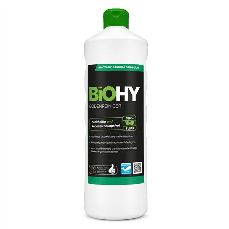 BiOHY Nettoyant sols (Bouteille de 1l) | Concentré pour Tous Les équipements de Nettoyage et Tous Les sols durs | Odeur agréable