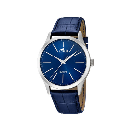 LOTUS Montre pour Homme 15961/A Minimalist Boîtier en Acier Inoxydable Gris Bracelet en Cuir Noir