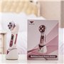 MiSMON Appareil anti rides visage, 5 Modes Ultrasonique LED Lumière appareil beaute visage,Anti Rides Anti-âge,avec USB Recharge