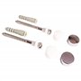 2 Fixations Cuvette WC/Bidet 6x70 Chevilles + Cabochons