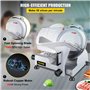 SucceBuy Trancheuse de Viande 10 inch 25cm 220V/50Hz Electrique Professionnelle Cutter Inoxidable à Viande Jambon Aliments (WED-