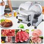 SucceBuy Trancheuse de Viande 10 inch 25cm 220V/50Hz Electrique Professionnelle Cutter Inoxidable à Viande Jambon Aliments (WED-
