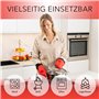 AVANA Gants de Four en Silicone - résistants à la Chaleur jusqu'à 350 °C - Maniques Gants de Cuisine - Antidérapants - Rouge