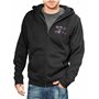 Sweat à Capuche Zippé : Speed Junkies avec Broderie Crâne - Cadeau pour Bikeur-s/Moto/Blouson Homme/Hoody/Hoodie/Chopper/Hooded-
