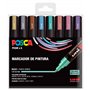 Posca UNI Lot PC 5M Metal - Lot de 8 marqueurs