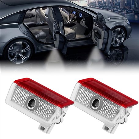 Liuer 2PCS Car LED Projecteur Ghost Shadow Logo Lampe 3D Voiture Lumière D'entrée D'éclairage Bienvenue laser Projecteur