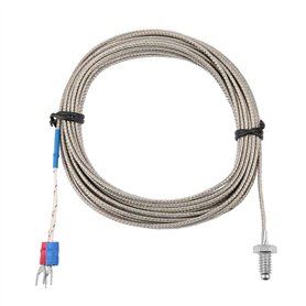Capteur de Température, M6 BSW Sonde de Mesure de la Température à Filetage à Vis Type K, Capteur de Thermocouple avec Câble de  Capteur de Température