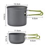 Batterie de cuisine Set de Casseroles et Poêles pour Camping de Cuisine pour Pique-nique/BBQ/Randonnée/Pédestre/Excursion – Vert