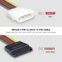 Benfei Câble d'alimentation Molex vers SATA 4 broches (SATA vers Molex) 25 cm