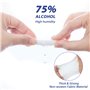 Lingette Desinfectante d'alcool à 75% Lingettes Emballées Individuellement pour Nettoyer Lunettes, Clavier, Téléphone et Tablett