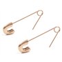 Happiness Boutique Femmes Boucles d'Oreilles Epingle de Sûreté Plaqué Or Rose | Boucles d'Oreilles Délicates Bijoux Acier Inoxyd