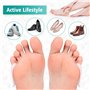 Akozon Séparateur d'orteils en gel 3 paires, Hallux Valgus Correcteur Entretoise de Protecteur de Redresseur d'orteil pour Cheva