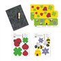 Familienmomente kit de piquage avec 4 cartes de poinçonnage DIN A5 abeilles et coccinelles (photophores et mobiles