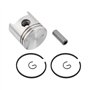 Ensemble de Piston 34mm avec Segments, Goupille et Circlips pour Stihl BG45 BG46 FS38 FS45 FS55 HS45 HS81 Souffleur à Feuilles