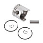 Ensemble de Piston 34mm avec Segments, Goupille et Circlips pour Stihl BG45 BG46 FS38 FS45 FS55 HS45 HS81 Souffleur à Feuilles