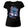 Lilo & Stitch Disney Tee Shirt Femme Ohana Coton Noir - XL