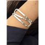 Treasure Bay Bracelet femme classique en argent sterling 925, 17 cm (argent)