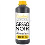 Creative Deco Additif Gesso Acrylique Noir | 1L | Sous-Couche | Apprêt et Préparation Liquide de la Peinture Acrylique | Couvert