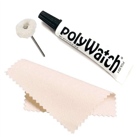 Polywatch Polish pour Montre | Kit de Nettoyage de Montre pour Montre en Plastique | Tube de 5ml de Vernis pour Montres – Inclus