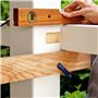 Balance à bulle en bois 15 cm - 1 pièce - Avec décapsuleur - Mesure précise avec petite balance de maçon - Appareil de mesure pr