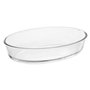 Plat ovale en verre avec couvercle - 30 x 21 cm