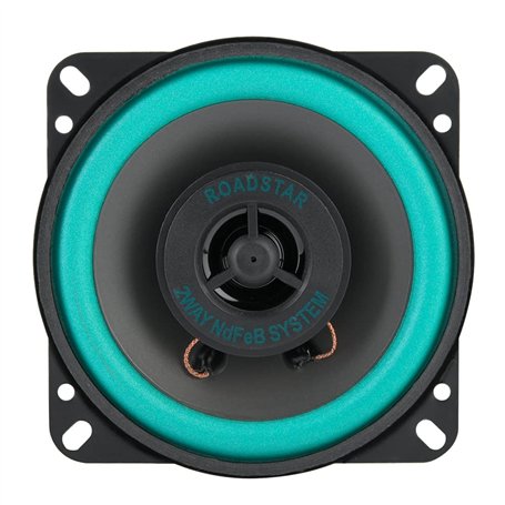 EBTOOLS Haut-Parleur Voiture LED 6cm 4 Pouces 100W Super Puissance - Tweeter Klaxon Pour Porte Véhicule - Audio Musique Noir + V