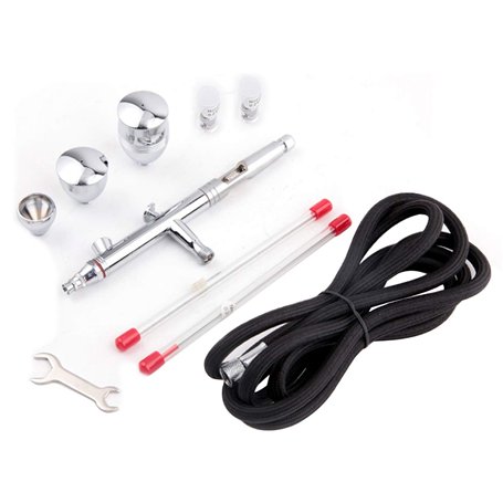 Fengda Airbrush FE-183K Set d'aérographe Double Action de précision pour Alimentation par gravité avec 3 Tailles de Bonnet et 3