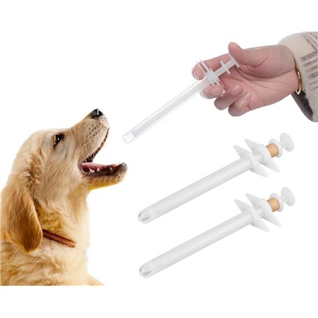 SCSpecial Lance Pilule Chat Chien 2 Pièces en Plastique Pet Pill Poppers Handy Durable Pet Pill Distributeur Tablettes médicales