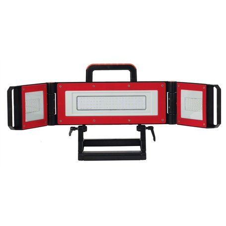 Projecteur Portable de Chantier LED 80W Multi-Positions Rouge - 5M de Câble H07RNF 3G1
