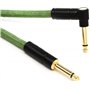 Fender® Festival - Câble Pour Instrument En Chanvre - 3m - Droit/Angle - Vert