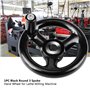 Jadeshay Roue à main - Poignée de volant rond noir à 3 rayons Roue à main en plastique avec poignée tournante pour la fraiseuse