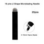 Guapa 20 Pièces Microblading Aiguilles 18U Nano 0.16mm de Sourcils tatouage aiguilles 18 Broches lame de maquillage permanent je