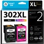 Smart Ink Remanufacturées Cartouches d'encre Remplacement pour HP 302 302XL 2 Pack Combo (Noir Tri-Colore) pour Deskjet 1110 111