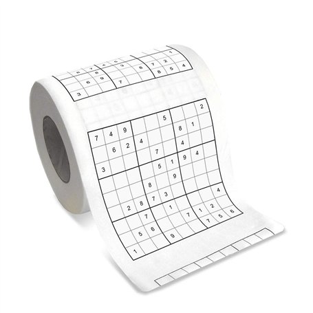 Rouleau de papier toilette SUDOKU - Papier toilette Sudokus - 200 feuilles de cellulose