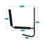 Wakects Support pour Kayak 2 pcs Porte-Kayak Support Mural de Rangement pour Pagaie Capacité Max 70kg