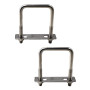 Lot de 2 boulons d'ancrage carrés en U en acier inoxydable 304 M8 x 50 x 100 mm